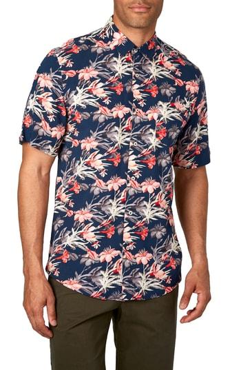 Men's 7 Diamonds I Dare You Trim Fit Sport Shirt - Blue