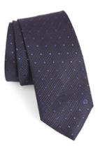 Men's Salvatore Ferragamo Medallion Jacquard Silk Tie, Size - Blue