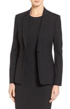 Women's Boss 'jabina' Stretch Wool Suit Jacket - Black