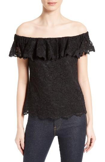 Women's Rebecca Taylor Lace Off The Shoulder Top