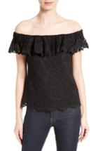 Women's Rebecca Taylor Lace Off The Shoulder Top