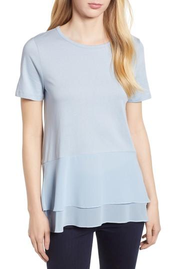 Women's Michael Michael Kors Layered Hem Tee - Blue