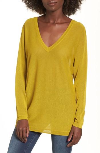 Women's Leith Double V-neck Sweater - Green