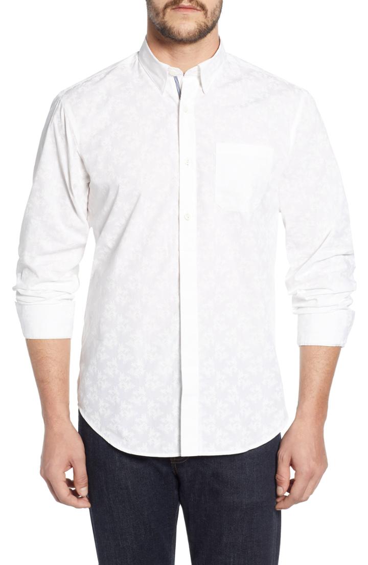Men's Bugatchi Classic Fit Jacquard Sport Shirt
