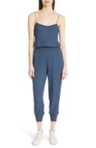 Women's Theory Silk Romper, Size - Blue