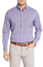 Men's Peter Millar Parsons Check Performance Sport Shirt - Purple