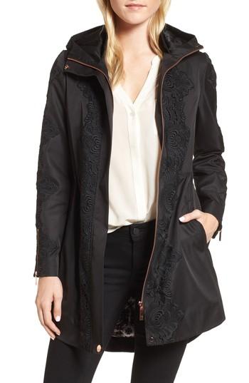 Women's Ted Baker London Lace Detail Anorak Jacket