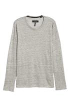 Men's Rag & Bone Owen Linen Long Sleeve T-shirt, Size - Grey