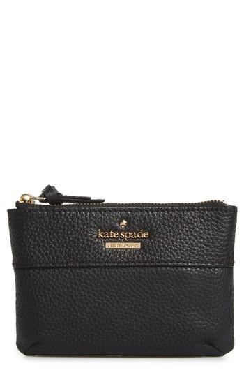 Women's Kate Spade New York Jackson Street Mila Leather Zip Pouch - Black