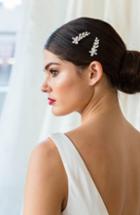 Brides & Hairpins Sona Set Of 2 Hair Clips, Size - Metallic