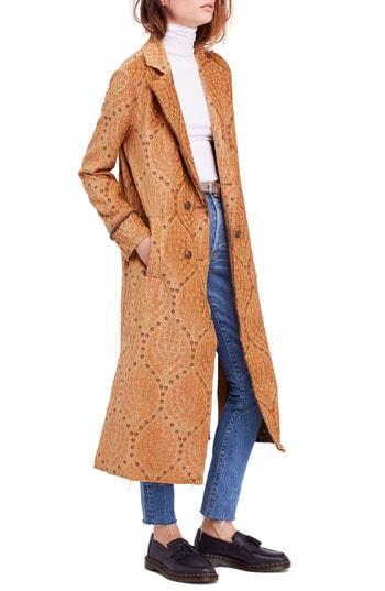Women's Free People Out All Night Long Jacquard Jacket - Metallic