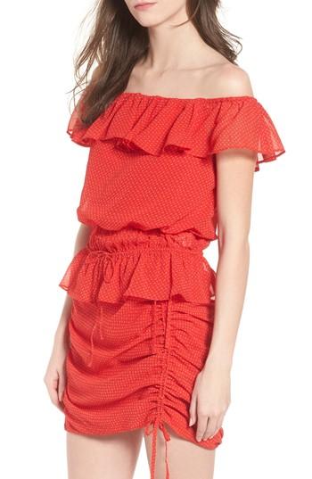 Women's Lovers + Friends Parker Off The Shoulder Top - Red
