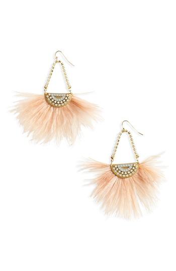 Women's Sandy Hyun Pearl Feather Earrings