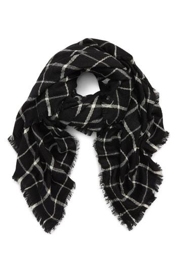 Women's Bp. Check Scarf, Size - Black