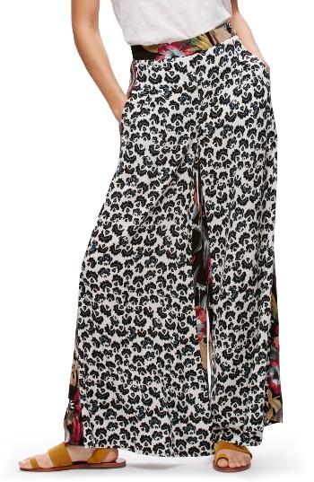 Women's Free People In The Mix Wide Leg Pants - Black