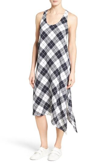 Women's Nordstrom Collection Plaid Stretch Silk Slipdress