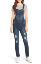Women's Tinsel Ripped Skinny Overalls - Blue