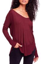 Women's We The Free By Free People Catalina V-neck Thermal Top - Burgundy