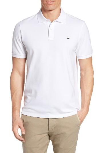 Men's Vineyard Vines Slim Fit Stretch Pique Polo - White