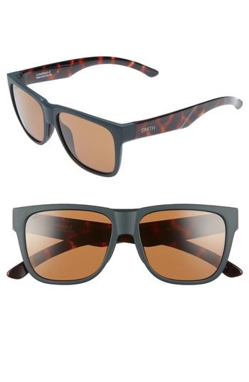 Women's Smith Lowdown 2 55mm Chromapop(tm) Square Sunglasses - Matte Forest Tortoise