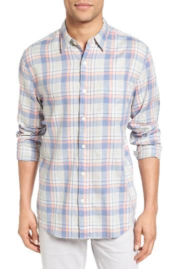 Men's Faherty Seaview Trim Fit Plaid Sport Shirt - Purple