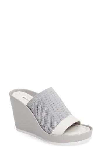 Women's Calvin Klein Hazel Platform Mule M - Grey