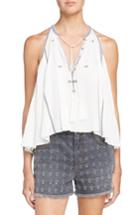 Women's Isabel Marant Etoile Mysen Embroidered Cotton Top Us / 36 Fr - Beige