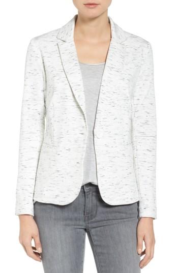 Petite Women's Olivia Moon Knit Blazer P - White