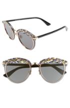 Women's Dior Offset 62mm Round Sunglasses - Blue/ Black