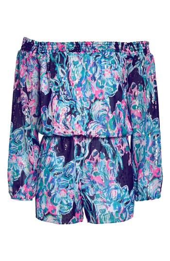 Women's Lilly Pulitzer Off The Shoulder Romper - Blue