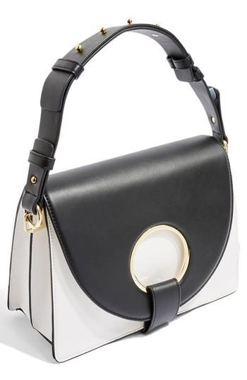 Topshop Shay Ring Shoulder Bag - White