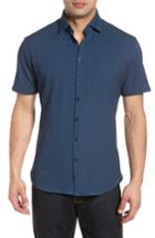 Men's Stone Rose Contemporary Fit Tech Knit Sport Shirt (s) - Blue