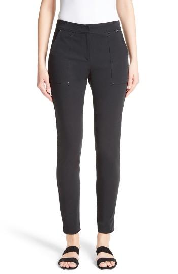 Women's St. John Collection Fine Stretch Twill Skinny Pants - Black