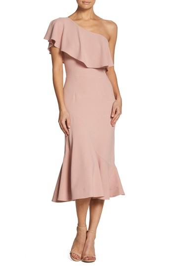 Women's Dress The Population Raquel One-shoulder Trumpet Dress - Pink