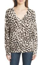 Women's Equipment Lucinda Leopard Print Cashmere Sweater - White