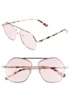 Women's Mcq Alexander Mcqueen 59mm Aviator Sunglasses - Pink/ Havana