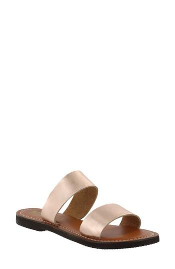 Women's Mia Nila Two-band Slide Sandal M - Metallic