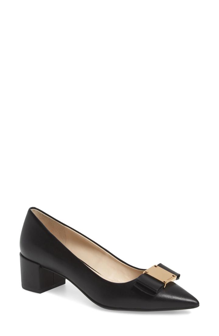 Women's Cole Haan Tali Modern Waterproof Bow Pump .5 B - Black