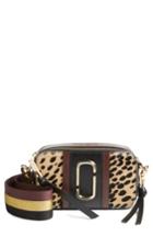 Marc Jacobs Snapshot Leopard Crossbody Bag - Black