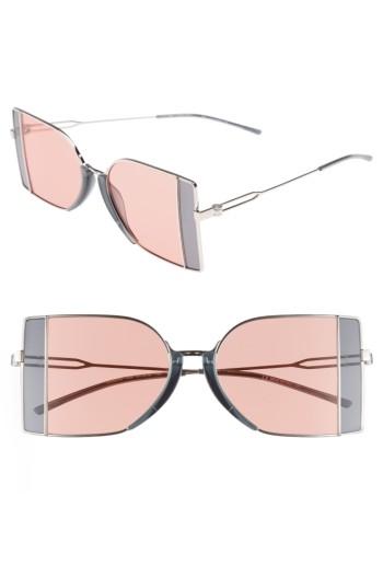 Women's Calvin Klein 51mm Butterfly Sunglasses - Nickel