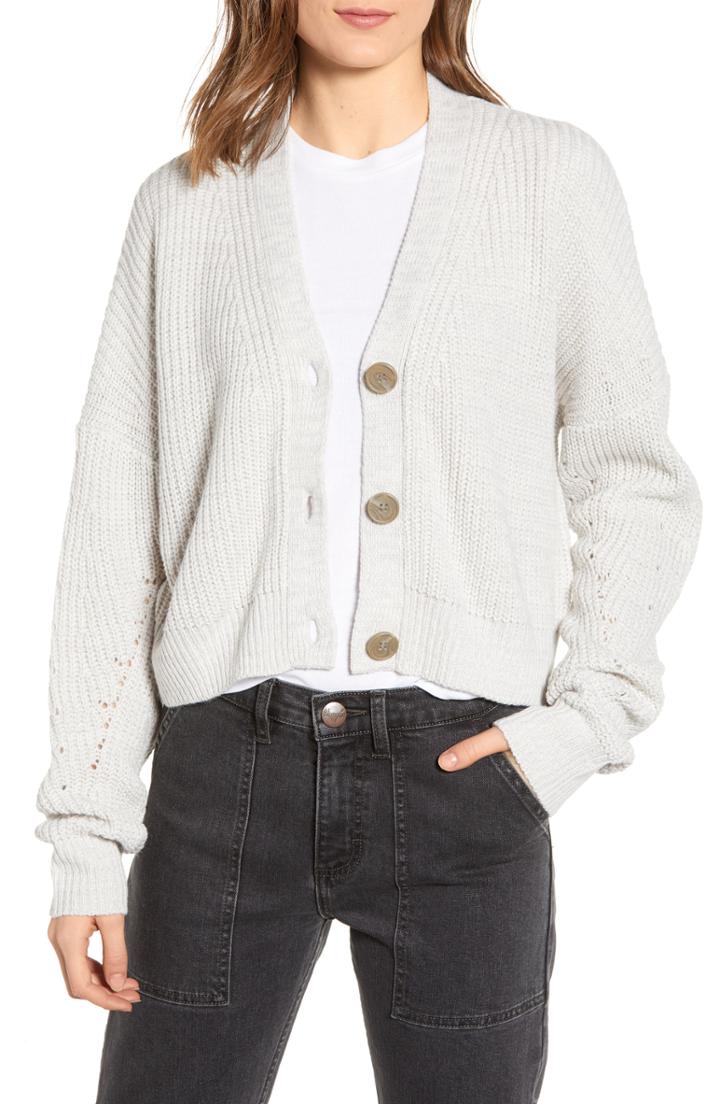 Women's Love By Design Crop Cardigan - Beige
