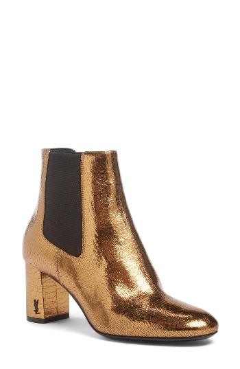 Women's Saint Laurent Loulou Bootie .5us / 34.5eu - Metallic