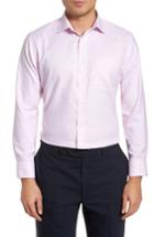 Men's Nordstrom Men's Shop Trim Fit No-iron Check Dress Shirt 34/35 - Pink