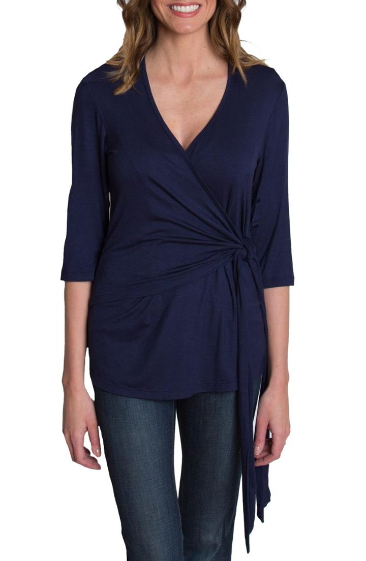 Women's Udderly Hot Mama Whimsical Nursing Wrap Top (12-14 Us) - Blue