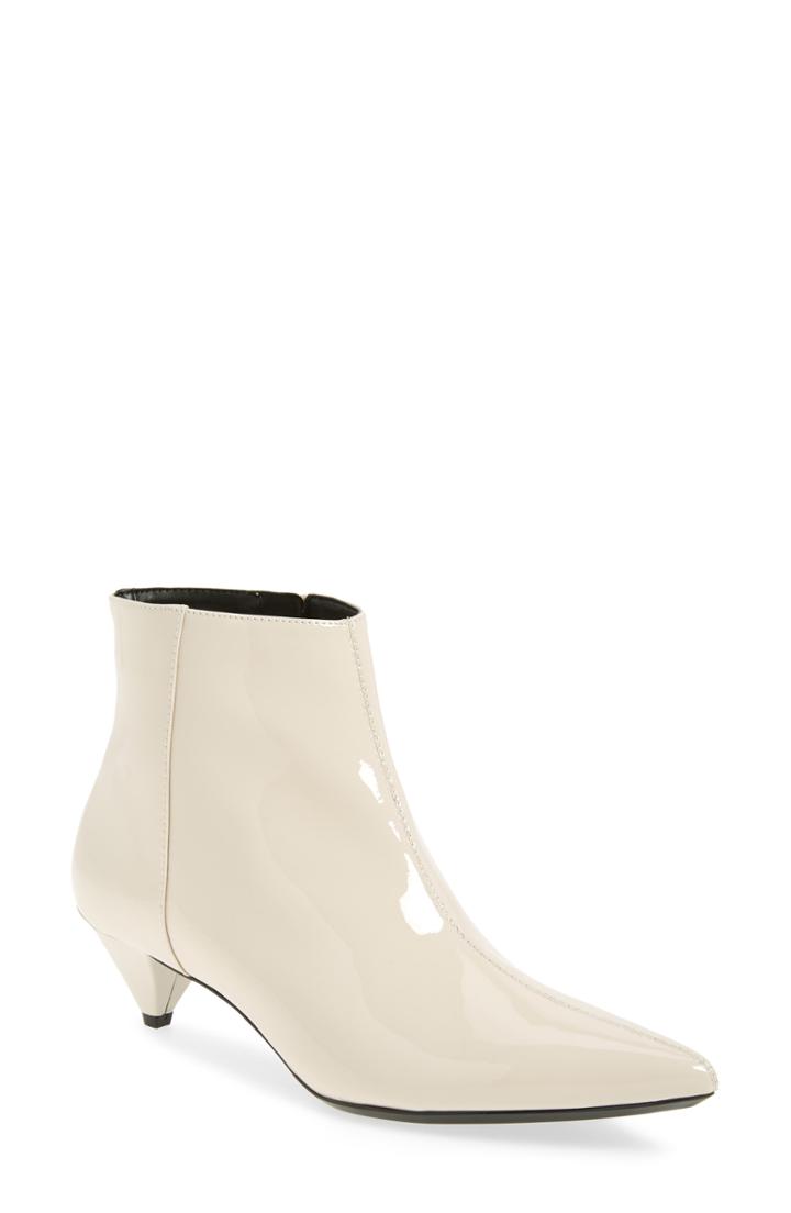 Women's Calvin Klein Larissa Kitten Heel Bootie .5 M - White