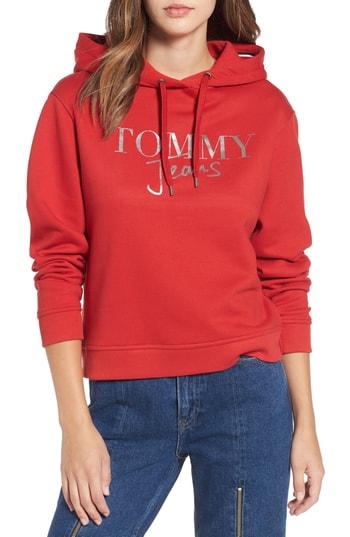 Women's Tommy Jeans Tjw Modern Logo Hoodie - Red