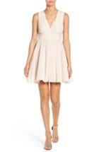Women's Tfnc V-neck Fit & Flare Dress - Beige