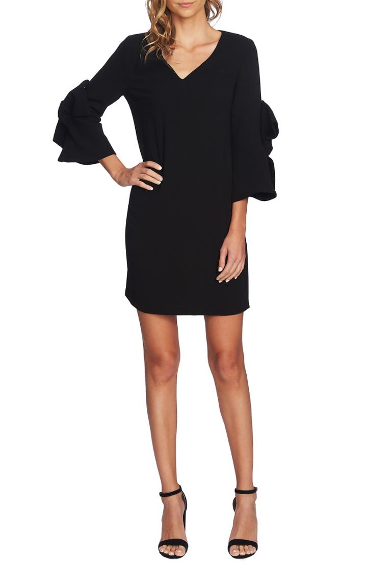 Women's Cece Moss Crepe Bow Shift Dress - White
