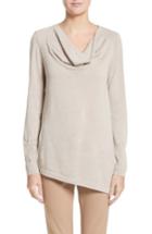 Women's Lafayette 148 New York Asymmetrical Cowl Neck Sweater - White
