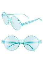 Women's Celine 58mm Round Sunglasses - Transparent Aqua/ Aqua